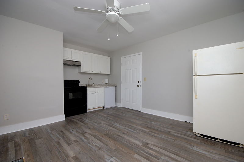 Goldsboro NC - Homes for Rent - 312 West Pine St Apt B Goldsboro NC 27530 - Kitchen / Living Area